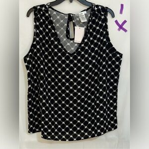 Black and White Geometric Tank Top